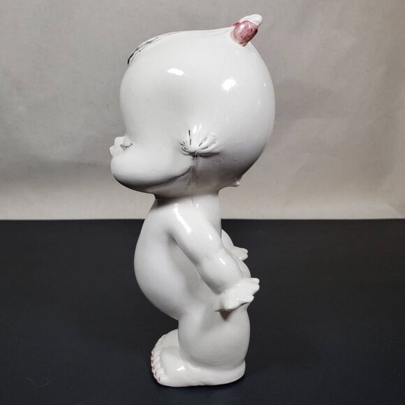 Kissing Baby Girl 8" Figurine | Vintage Ceramics | Nursery Decor - Picture 2 of 10